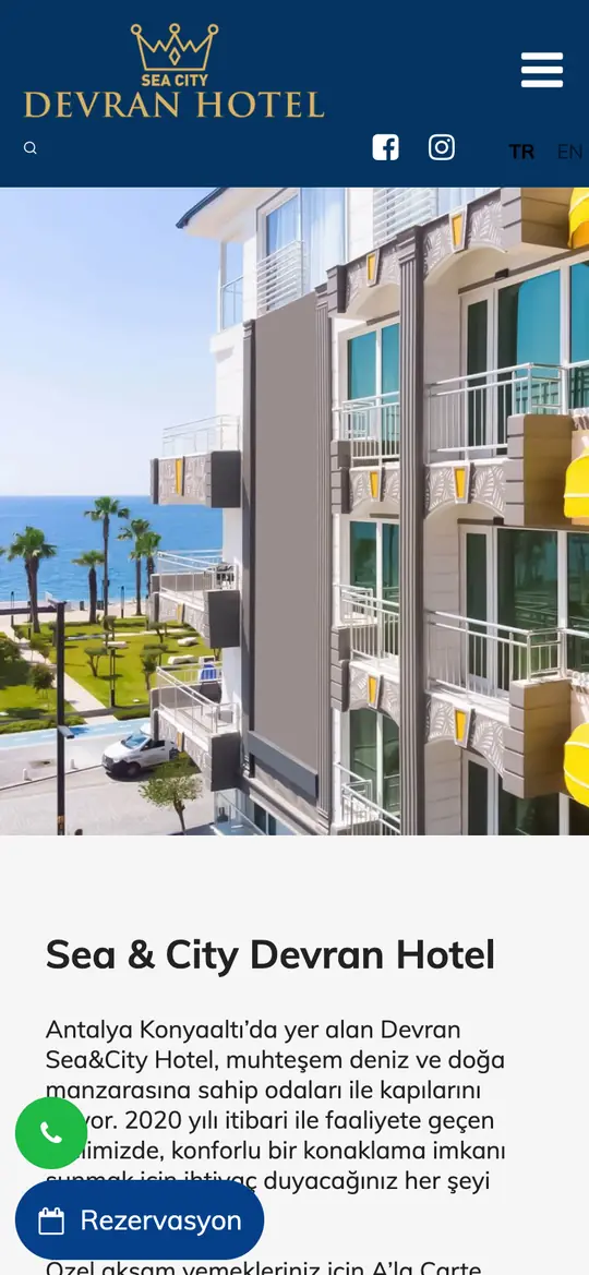 Sea City Devran Hotel web sitesi